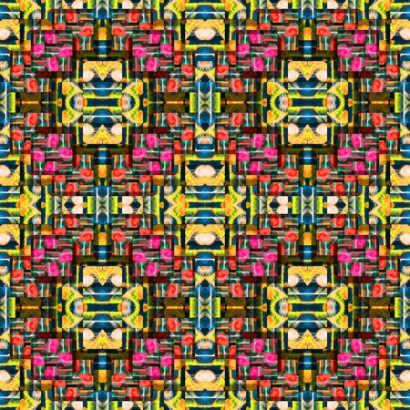 Seamless fantasy pattern. For eg fabric, wallpaper, wall decorations.の写真素材