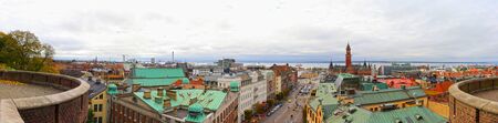 Aerial view of the beautiful city - Helsingborg, Sweden.のeditorial素材