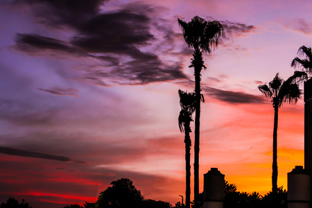 Beautiful landscape on after Sunsetの写真素材