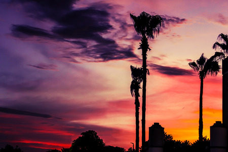 Beautiful landscape on after Sunsetの写真素材