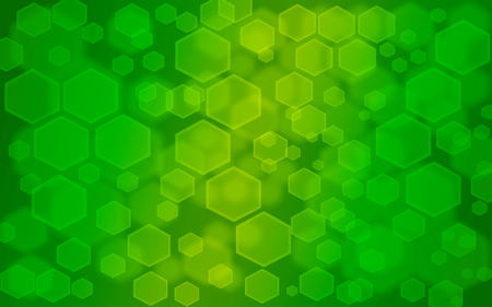 Green abstract hexagon pattern digital tech innovative concept bokeh backgroundの写真素材