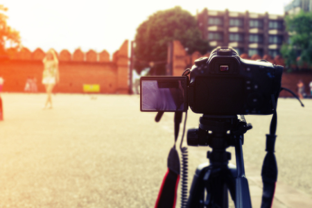 Blur of digital camera while taking a picture, Blurred photo, Soft focus.の写真素材