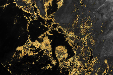 Black and gold marble texture design for cover book or brochure, poster, wallpaper background or...