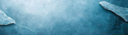 A scenic view of cracked ice on a frozen surface, showcasing natural textures and patterns in shades of blue and white. Perfect for backgrounds and illustrating cold, icy environments.の素材