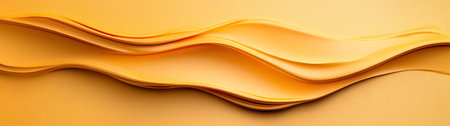Abstract image featuring smooth flowing waves in warm orange hues, creating an elegant and dynamic composition ideal for backgrounds and design projects.の素材