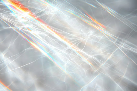 An abstract image depicting a beautiful play of light and color, creating a dreamy atmosphere. Perfect for backgrounds, designs, or artistic projects that need a touch of elegance.の素材