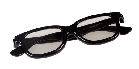 3D polarization glasses, isolated against background