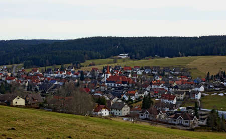 Village Schonach in germany district black-forest