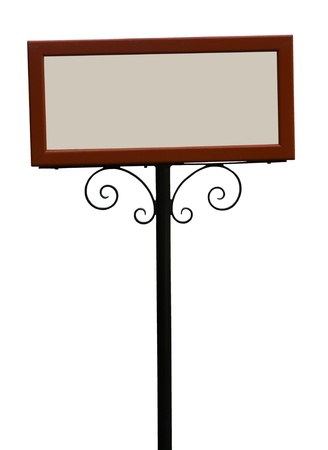 Empty old sign, isolated on backgroundの写真素材