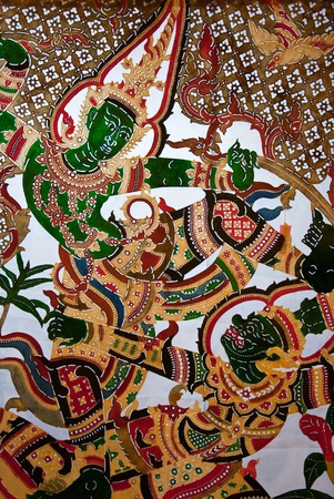 Deva in Thai craft , made from leather sheetの写真素材