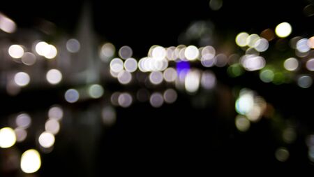 Colorful and Various of Bokeh at night time, Chocolatte Vile, Bangkok Thailandの写真素材