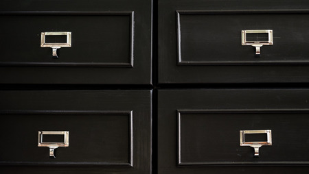 Black vintage cabinetの写真素材