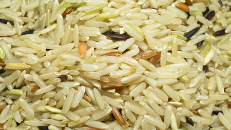 Coarse rices in macro viewの写真素材