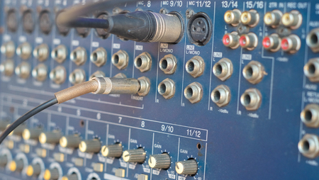Panel of sound engineer for mixing