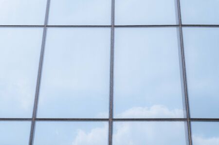 Mirror Glass Reflect Cloudsの写真素材