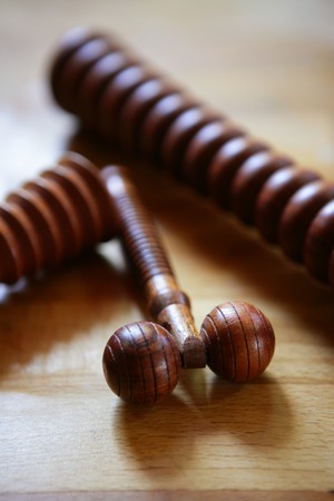 Wooden relaxing massage toolsの写真素材