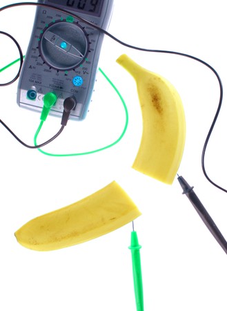 genetic engineering food, banana, vegetables investigation over white
