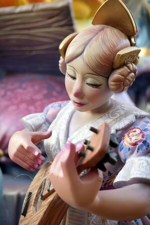Fallas from Valencia, typical Spain celebration with cartoon colorful funny figures