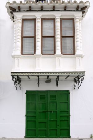 Ibiza Mediterranean island architecture houses in summer vacationの写真素材
