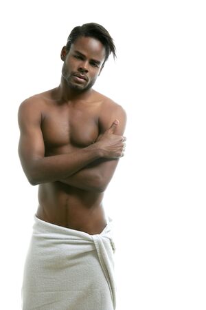 African american nude torso black sexy man at studioの写真素材
