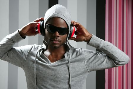 African american young black man rap djの写真素材