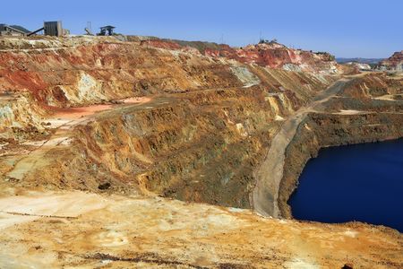 Excavation metal outdoor mine Riotinto in Spain の写真素材