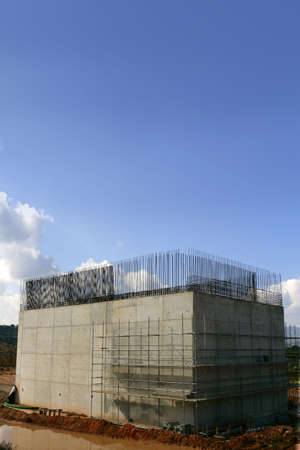 Concrete column reinforced, steel for a road construction