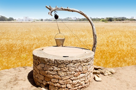 Draw well traditional mediterranean masonry in balearic islandsの写真素材