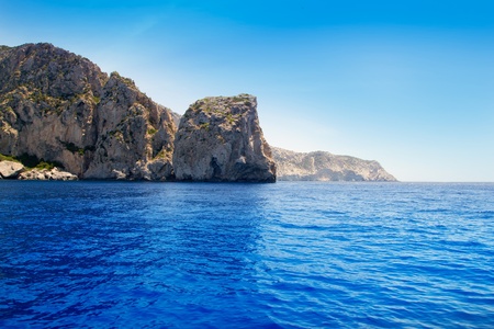 Ibiza Cap de Jueus near Es Vedra in Balearic Mediterranean seaの写真素材