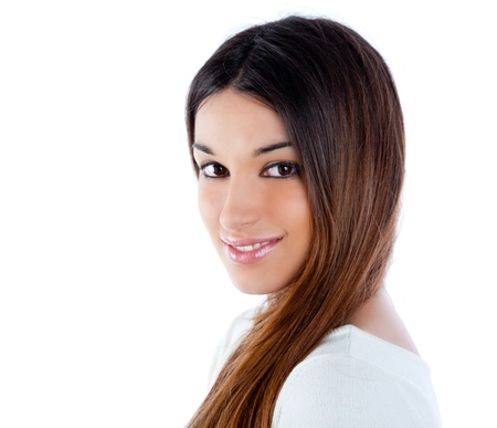 asian brunette indian woman with long hair portrait asian brunette indian woman with long hair portrait