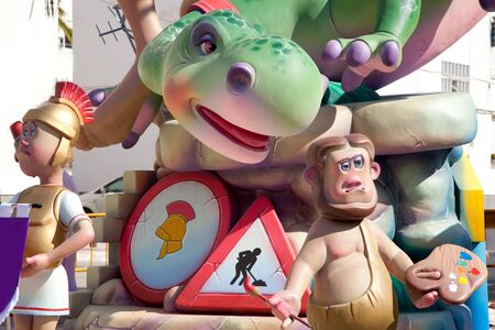 Fallas fest figures on Valencia province streetsのeditorial素材