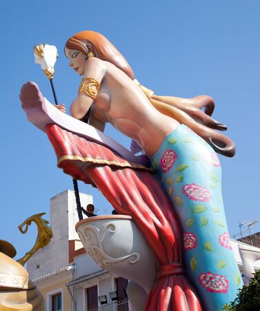 Fallas fest figures on Valencia province streetsのeditorial素材