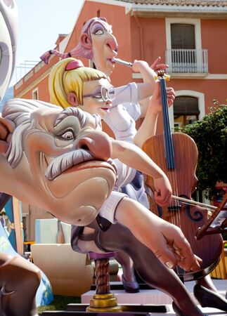 Fallas fest figures on Valencia province streetsのeditorial素材