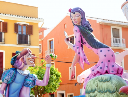 Fallas fest figures on Valencia province streetsのeditorial素材