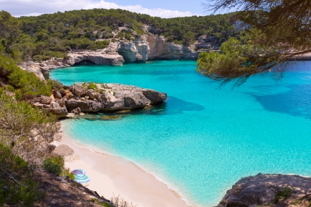 Cala Mitjaneta in Menorca Ciutadella at Balearic islandsの写真素材
