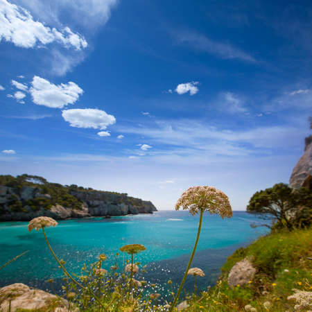 Cala Macarella Ciudadela Menorca turquoise Mediterranean sea in Balearic islands