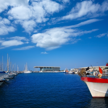 Denia marina boats in alicante Valencia Province of Spainの写真素材