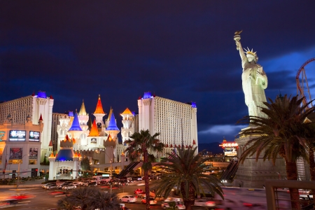 Editorial use only New York Las Vegas Nevada Strip at night in 2013 springのeditorial素材