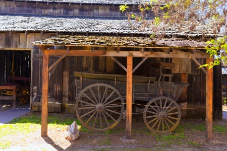 California Columbia carriage in a real old Western Gold Rush Town in USAの写真素材