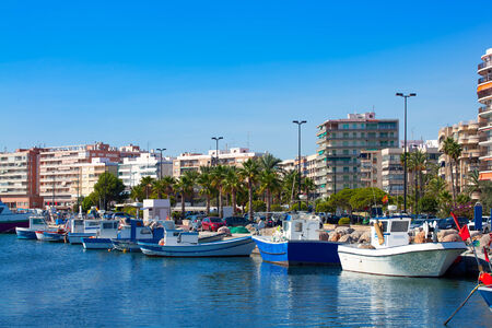 Alicante Santa Pola port marina from valencian Community at spainの写真素材