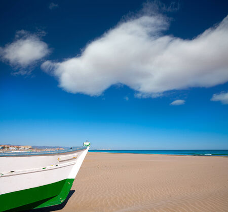 Valencia Malvarrosa Patacona beach in Mediterranean sea of Spainの写真素材