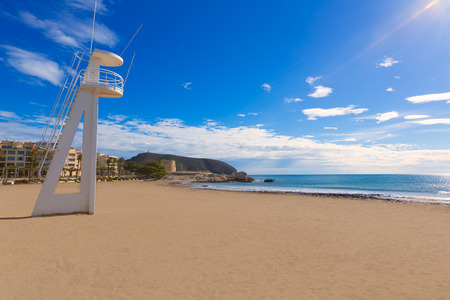 Moraira Playa la Ampolla beach in Teulada Alicante at Mediterranean Spainの写真素材