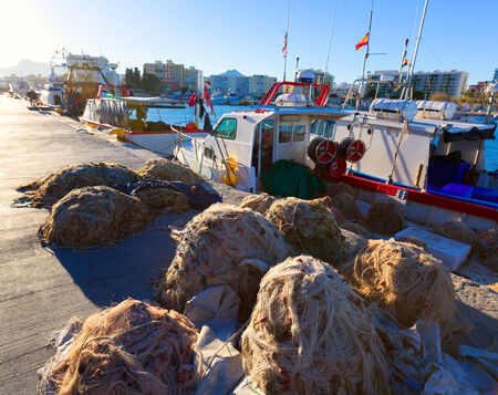Gandia port puerto Valencia in sunset Mediterranean Spain