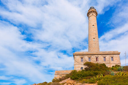 Cabo de Palos lighthouse near Manga Mar Menor Murcia at Spainの写真素材