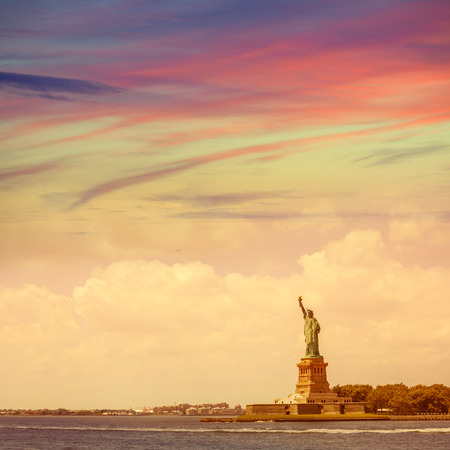 Statue of Liberty New York American Symbol USA USの写真素材