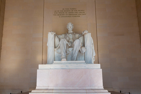 Abraham Lincoln Memorial building Washington DC US USAのeditorial素材