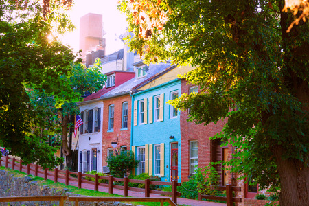 Chesapeake and Ohio Canal National Historical Park in Georgetown Washington DCの写真素材