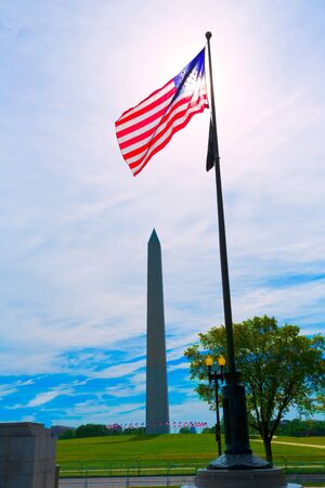 Washington Monument in District of Columbia DC USAのeditorial素材