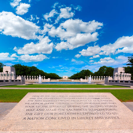 World War II Memorial in washington DC USA at National Mallのeditorial素材