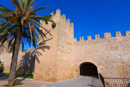 Alcudia Porta de Mallorca in Old town at Majorca Balearic islands of Spainの写真素材